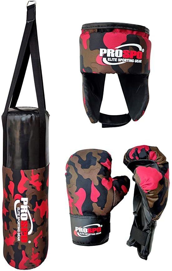 prospo Boxing Set for Junior Champ (Punching Bag/Glove/Headgear)1-8 yrs (Marine) Hanging Bag-picture-11