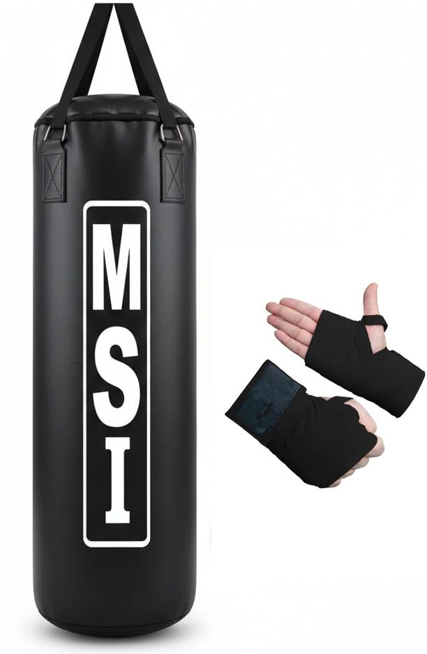 monika sports 3 Feet MSI Unfilled Punching Bag With Boxing Handwrap Free Hanging Bag-picture-10