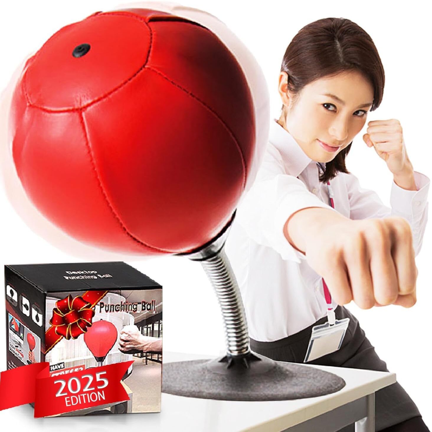 Standing Desktop Punching Bag Stress Buster Relief with Stand Boxing Punch Ball Standing Bag-image-28
