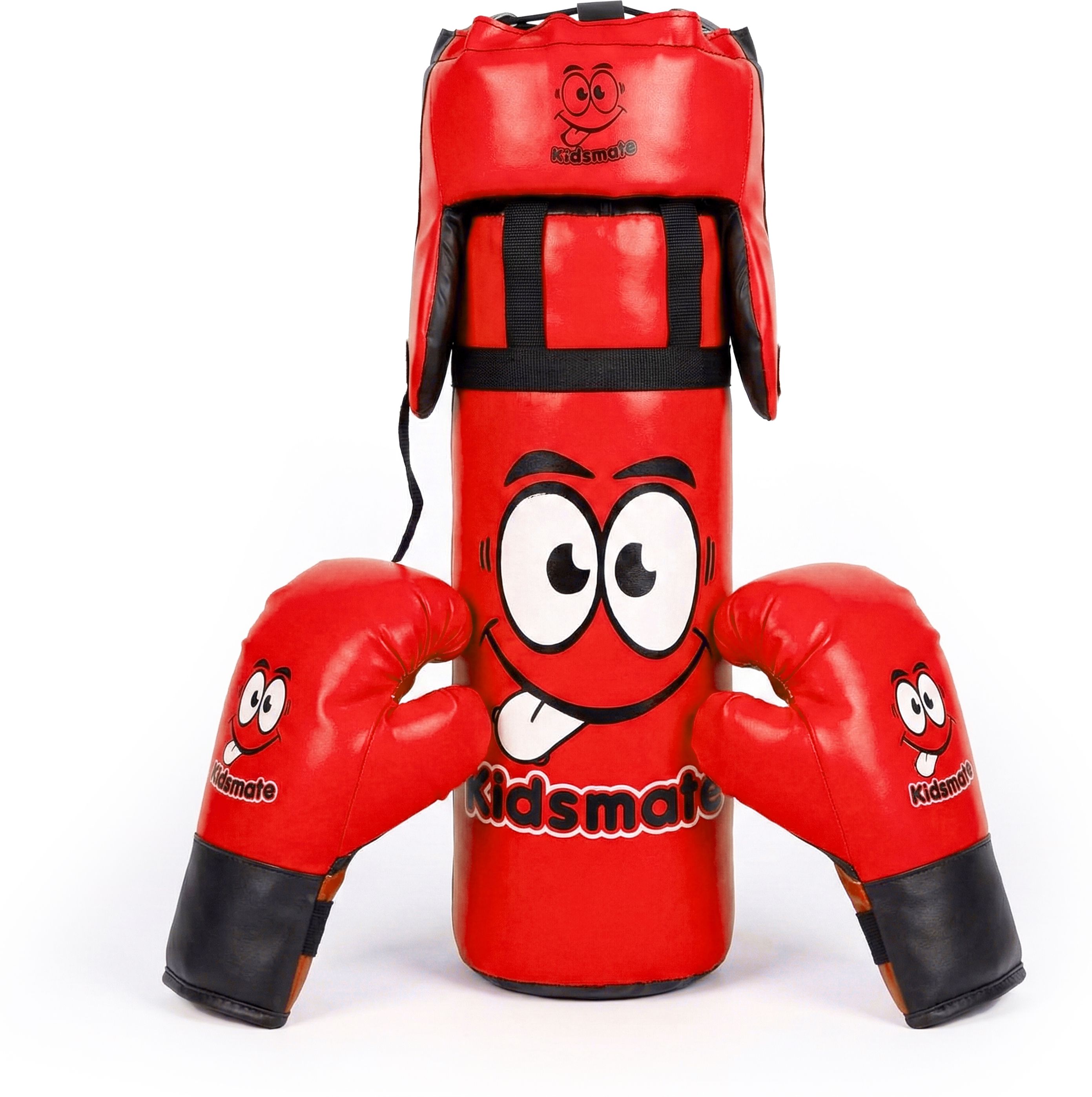 kidsmate Boxing Kit for Kids of Age 3–8 Yrs | Synthetic Leather Punching Bag with Gloves, Hanging Bag-picture-11