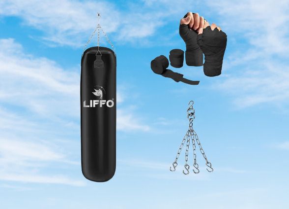 liffo Punching Bag for Home Gym Heavy Duty (2FT) Hanging Bag-picture-30