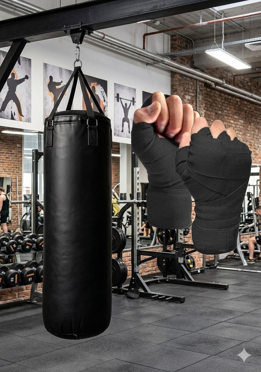 jecky combo punching bag and hand band Hanging Bag-picture-17
