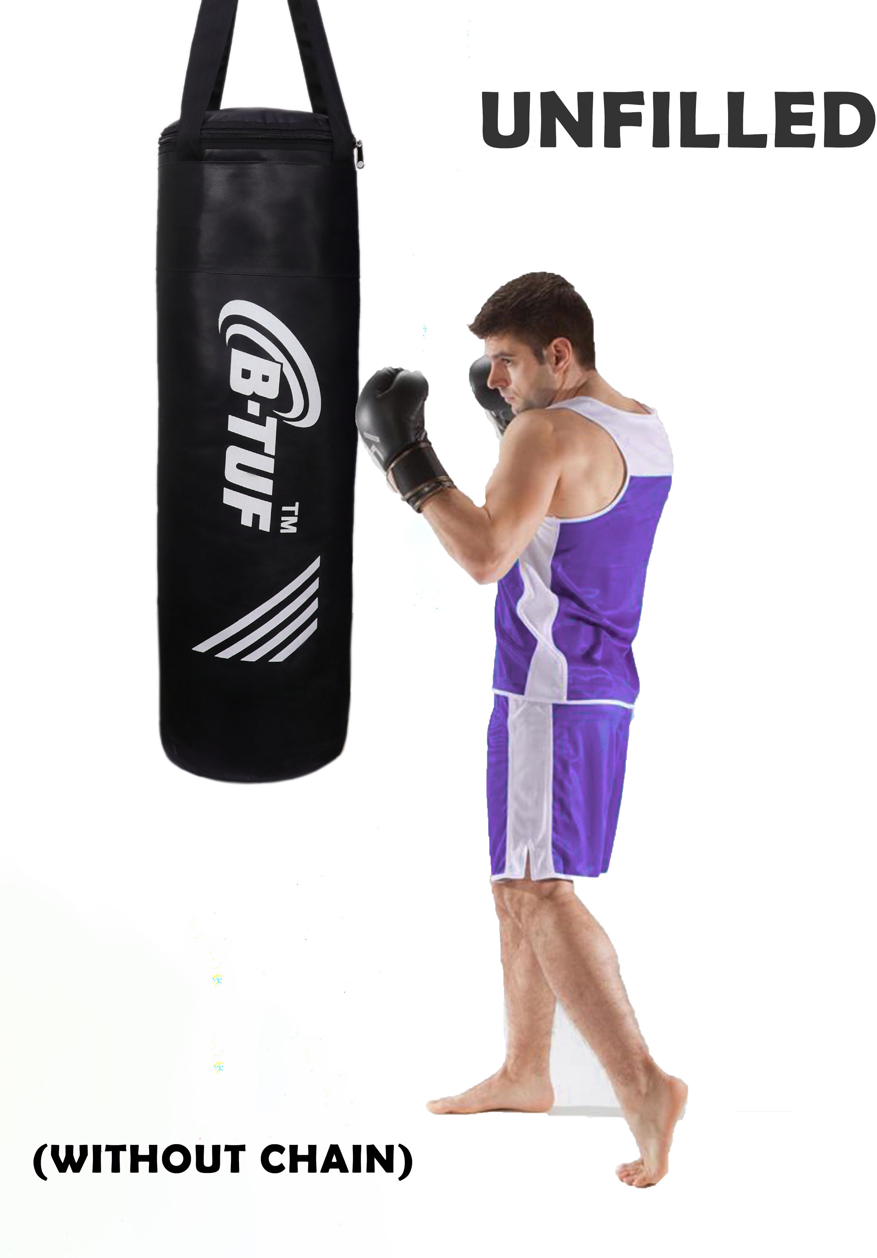 UNFILLED Heavy Duty Premium SRF Material For Punching MMA Karate Kick Boxing Hanging Bag-image-22