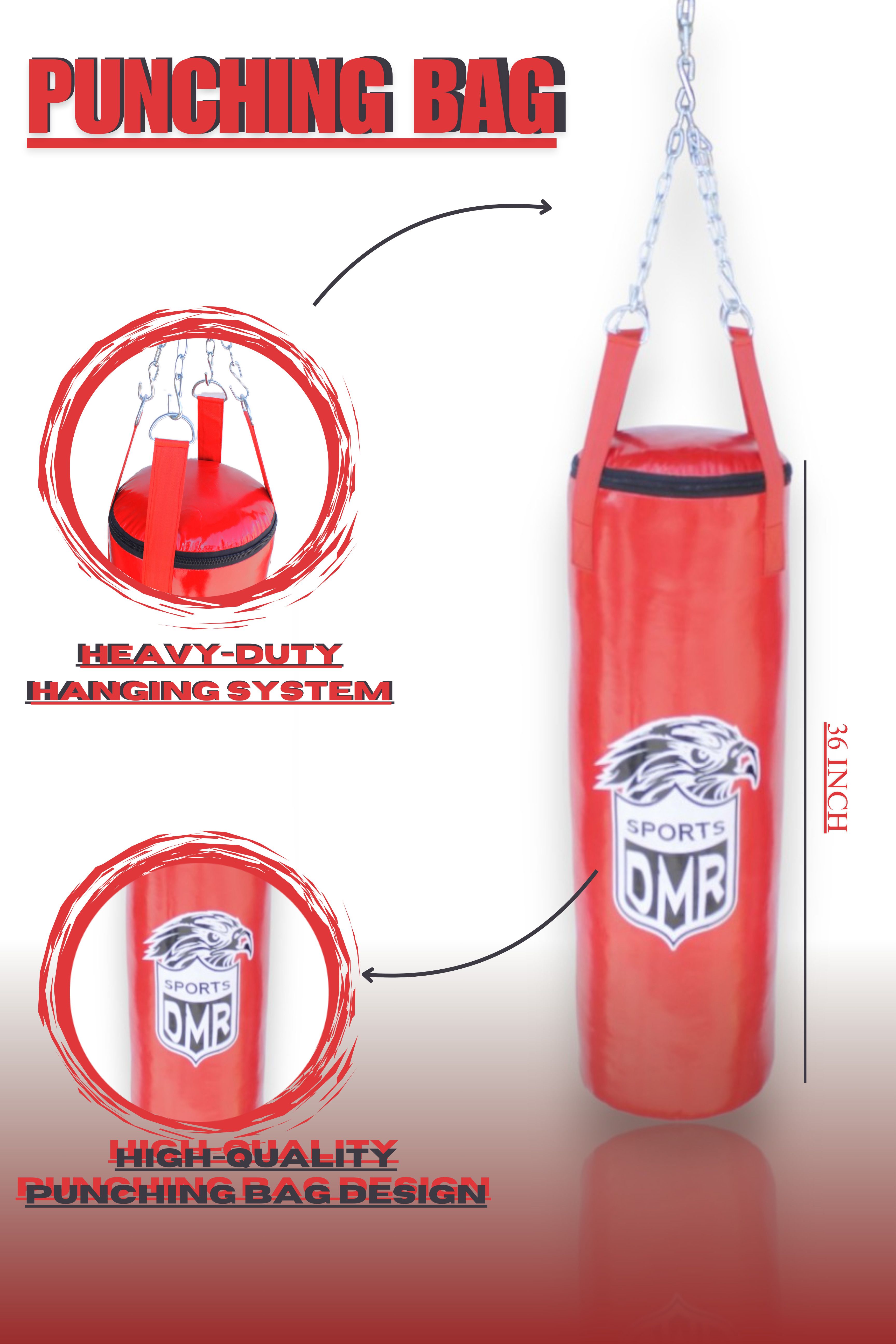 dmk Heavy Duty Punching Bag 36 inch Hanging Bag-picture-3