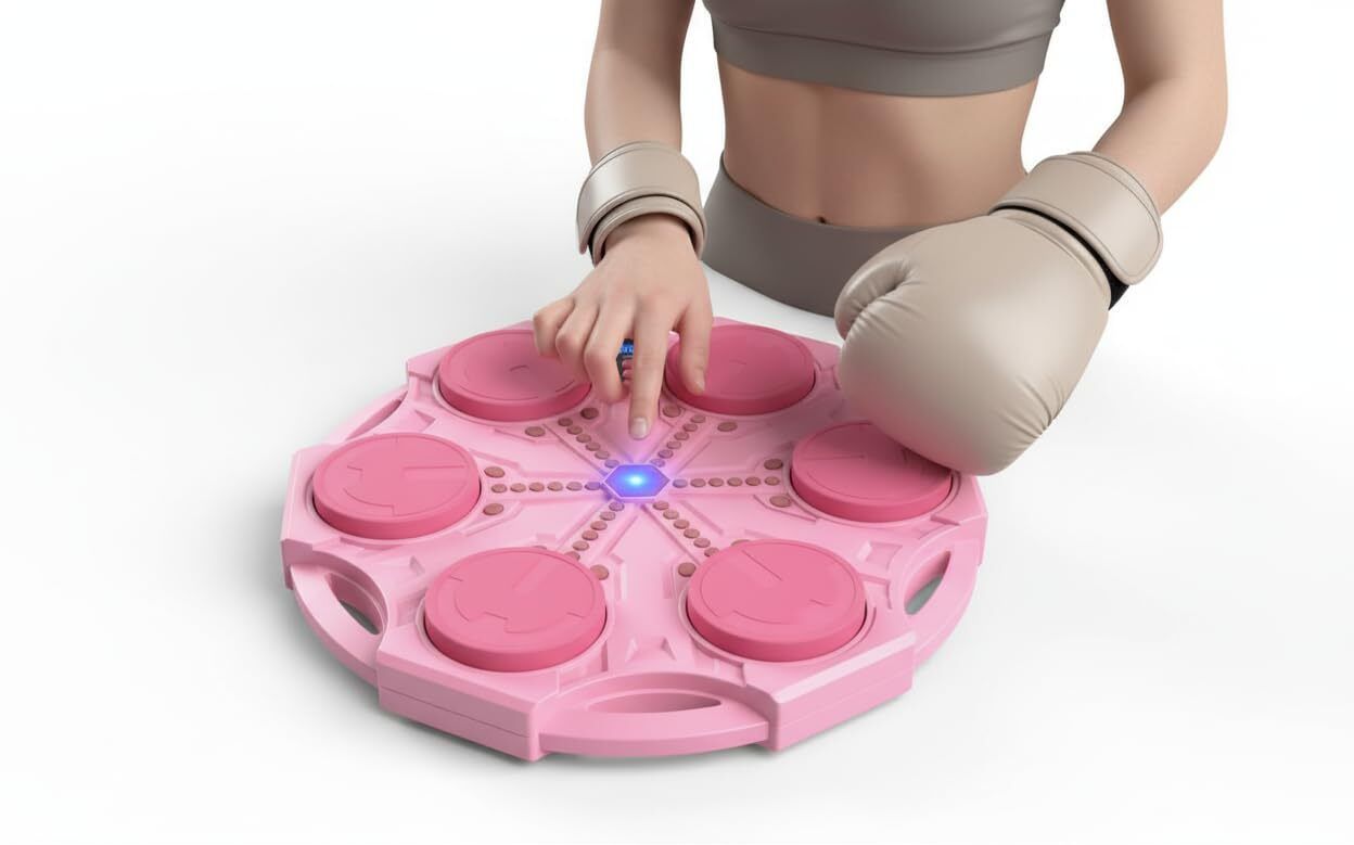 Music Boxing Machine Pink Interactive Rhythm Hanging Bag-image-25