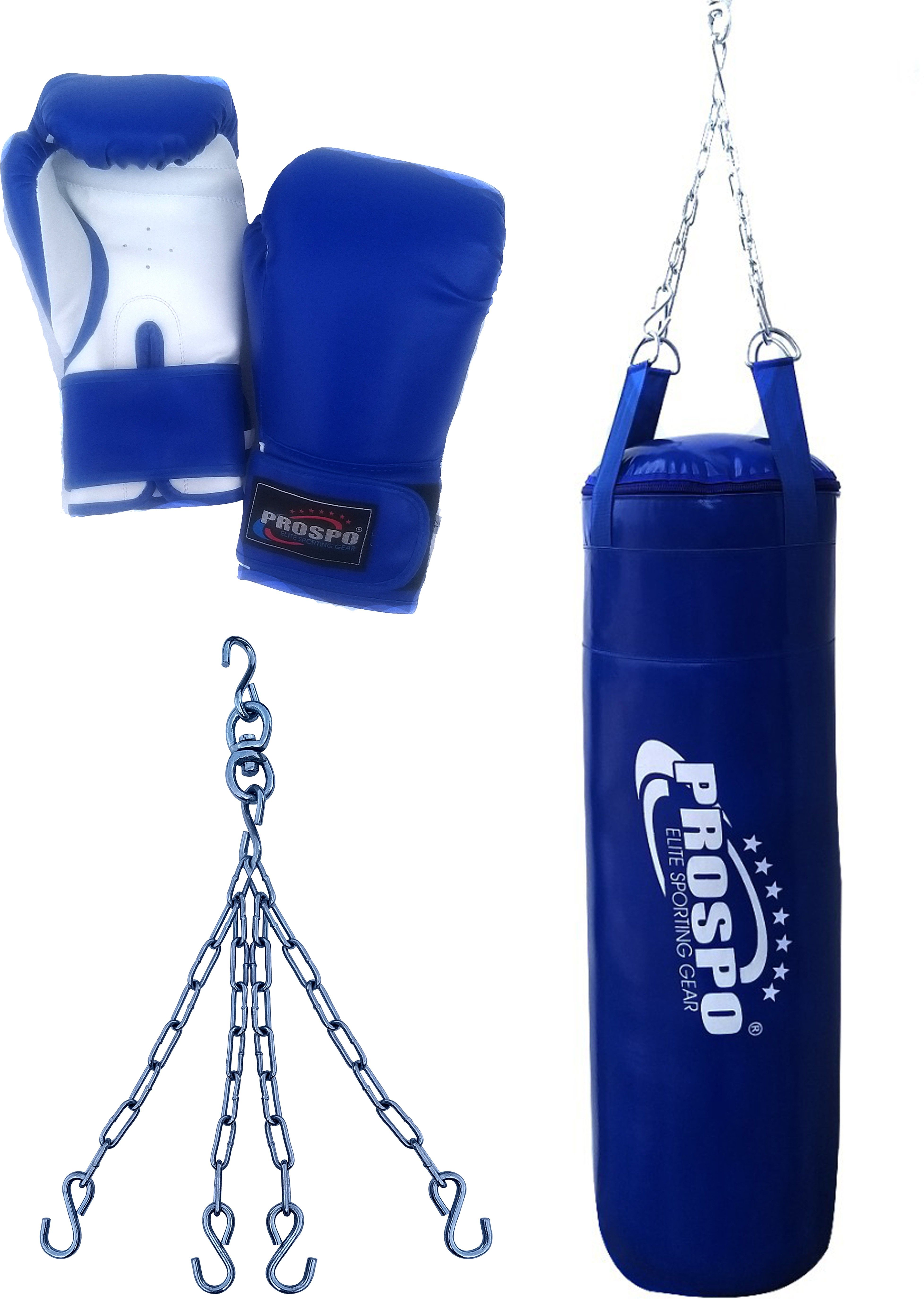 Synthetic Leather Heavy Bag with Chain and Glove (30 Inch Filled, Glove 10oz) Hanging Bag-image-11