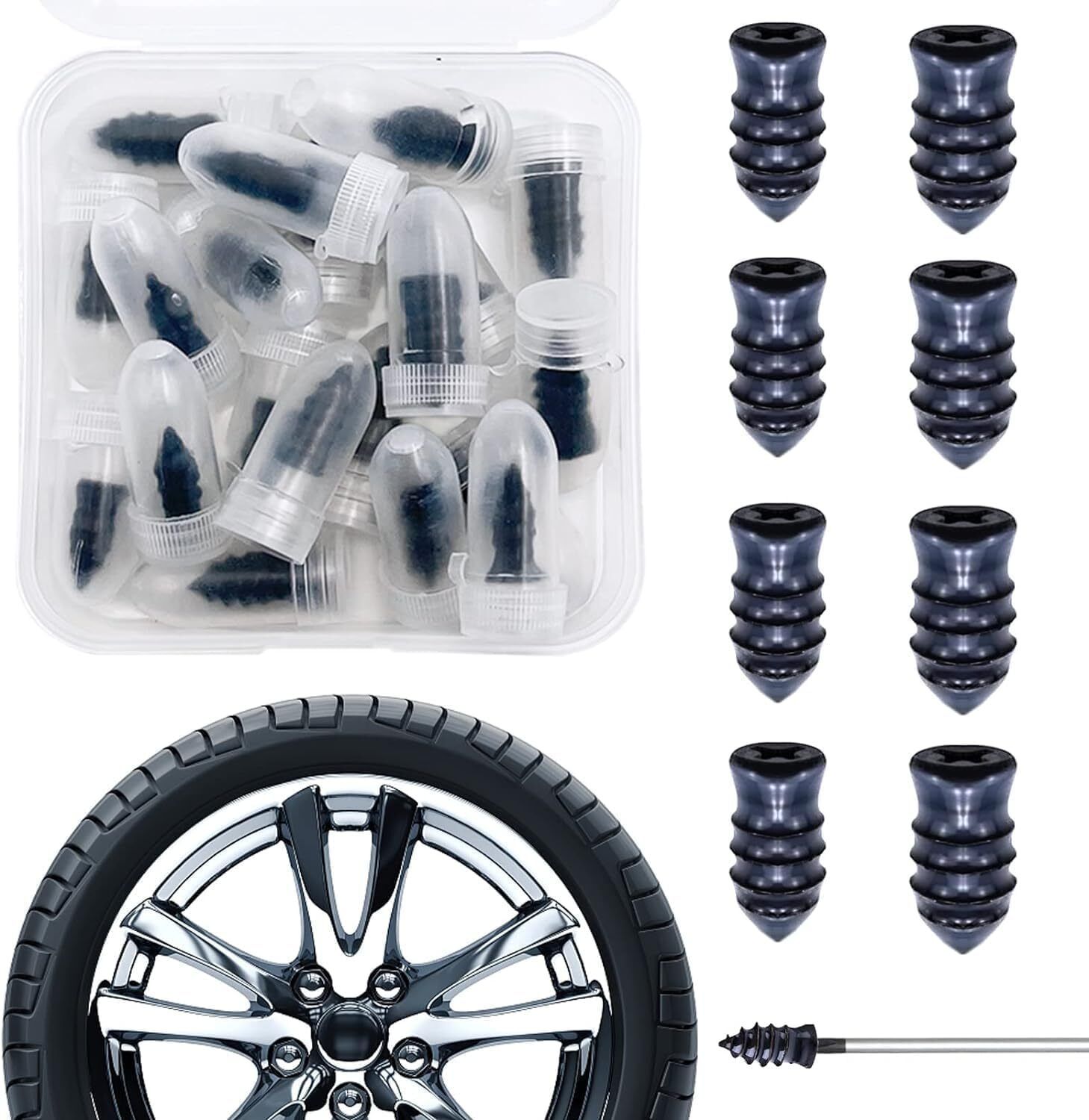 10 Pcs Puncher Repair Screws Tubeless Tyre Puncture Repair Kit Tubeless Tyre Puncture Repair Kit
