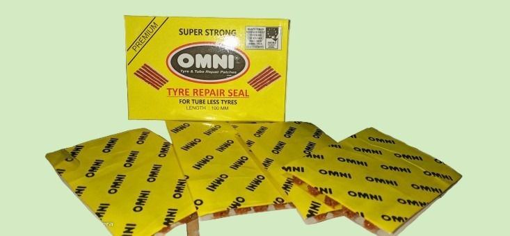 Omni Yellow Tubeless tyre Puncture Repair Strips 25pcs Tubeless Tyre Puncture Repair Kit-image-1