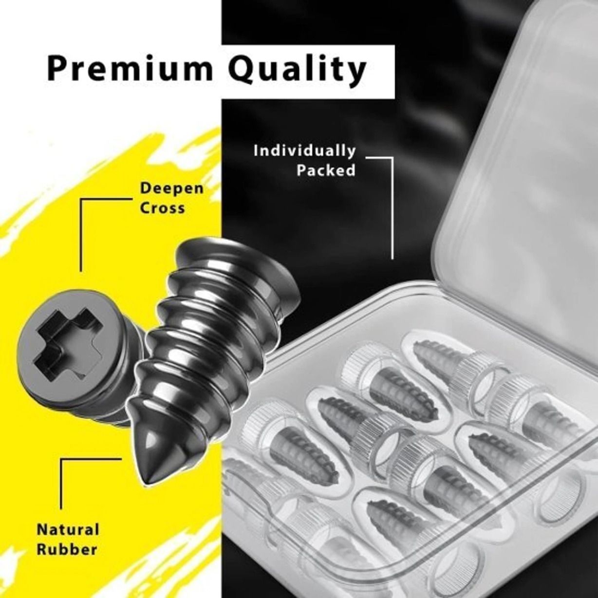 elitevyapar 10 Pc'sTire Repair Rubber Nail Car Tire Repair Rubber Screws Fast Tire Repair Tubeless Tyre Puncture Repair Kit-picture-22