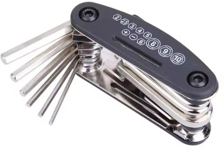 jelexek Tool Kit, Functional Multifunctional Bike Tool Stainless Steel Portable Tubed Tyre Puncture Repair Kit-picture-33