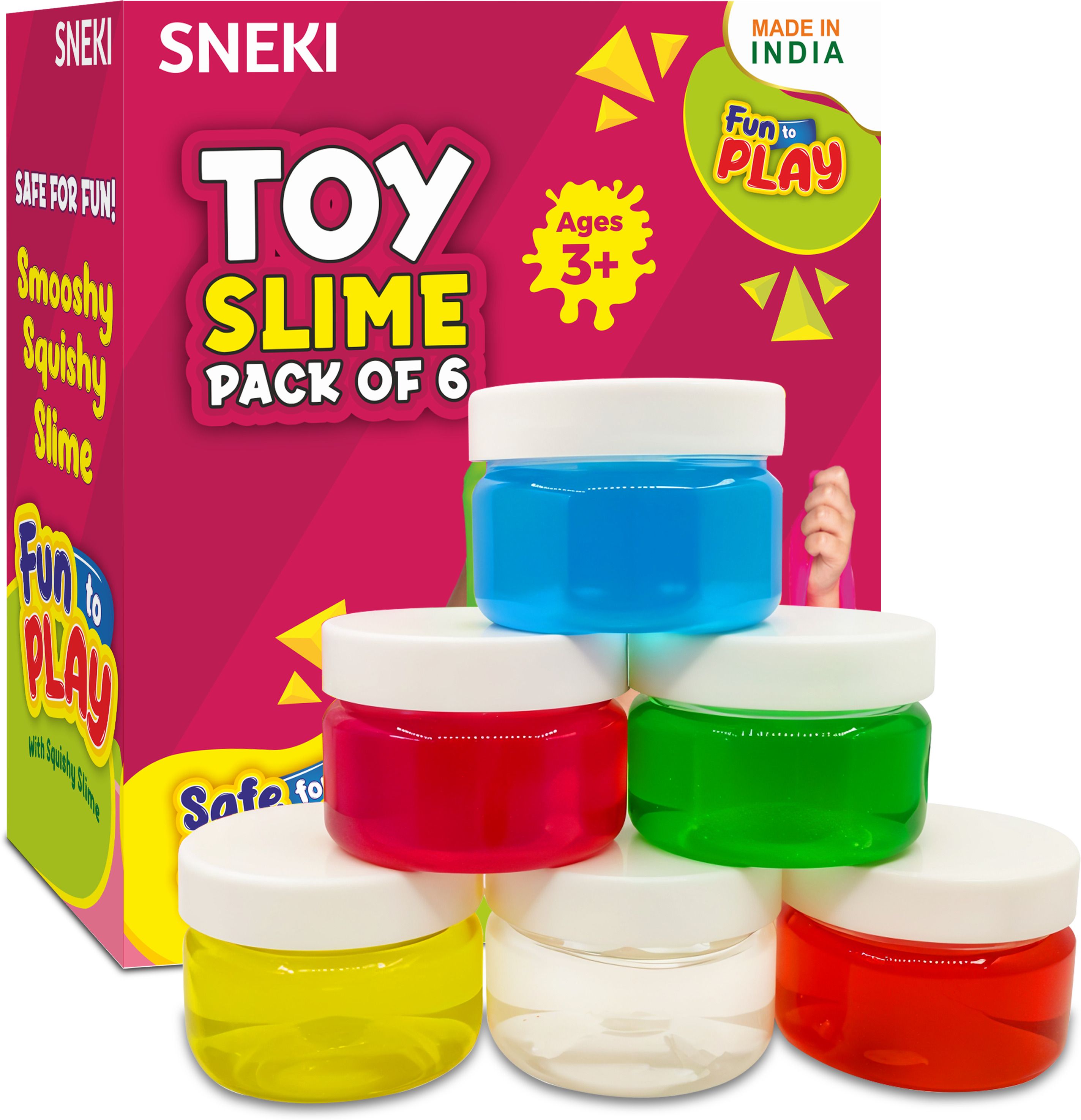SET OF 6 SLIME Scented DIY Magical Slime putty Toy Set Kit for Girls Boys Kids Multicolor Putty Toy-image-42
