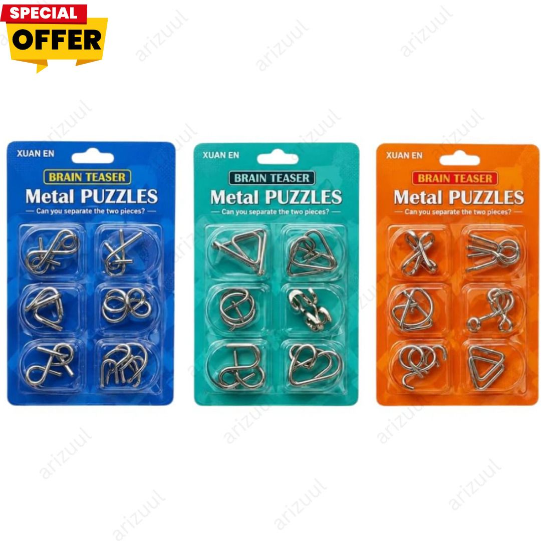 3D IQ Metal Wire Puzzle Game Brain Teaser Toy for Kids, Teens & Adults-image-31