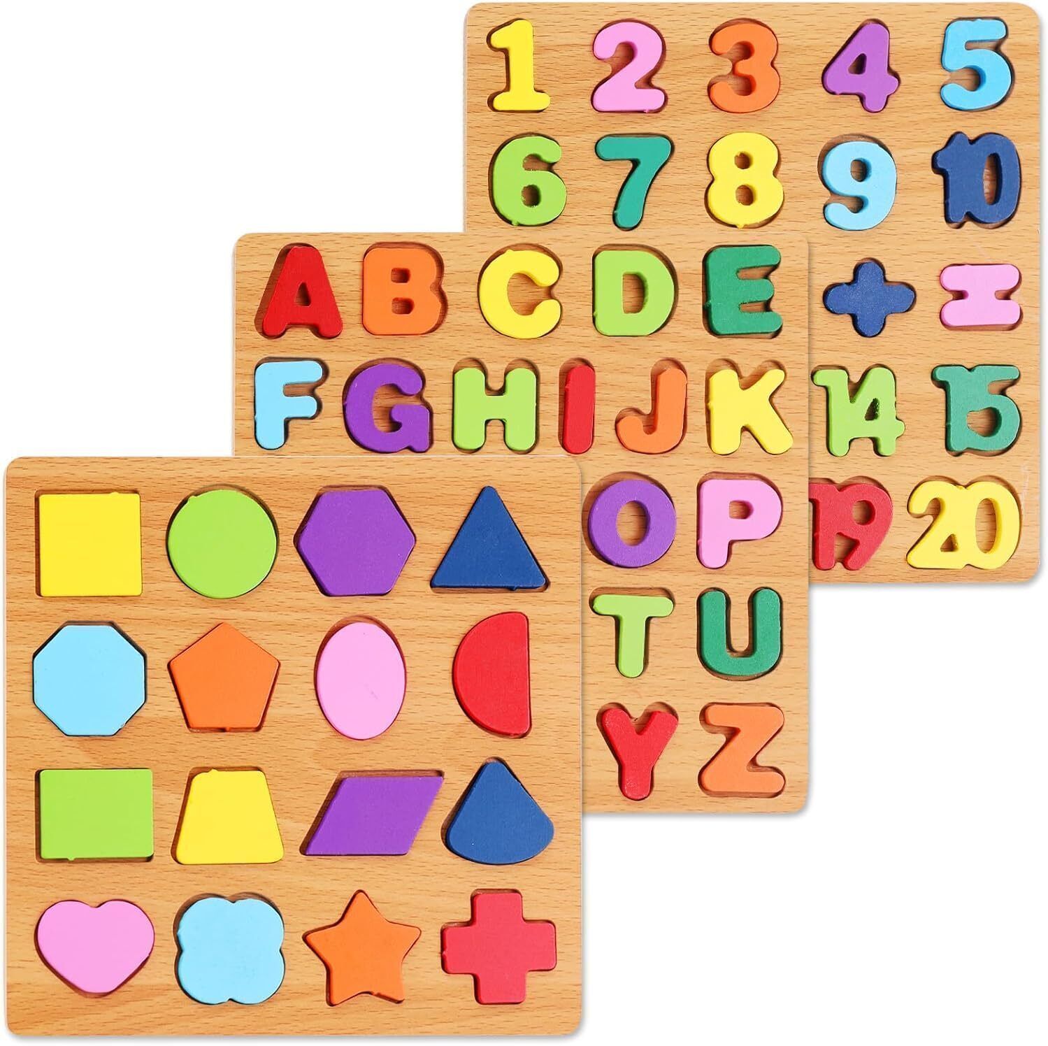 ABCD Wooden Puzzle Learning Educational Game Board For Kids A49-image-43