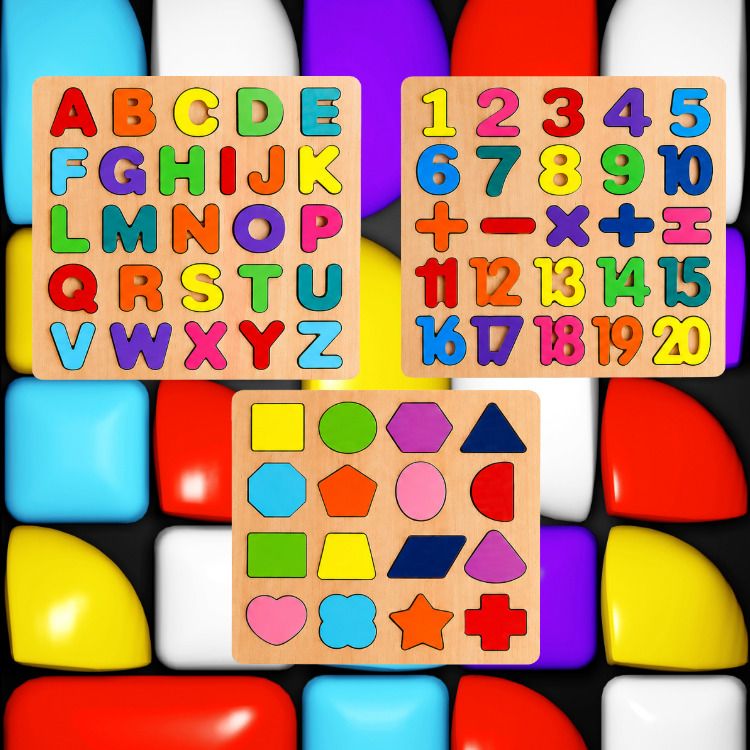 Kids Wooden Puzzle Combo Set AWP19-image-49
