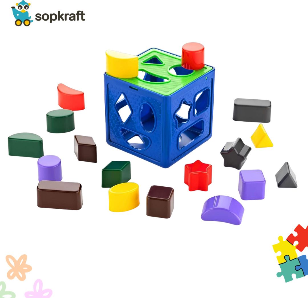 Shape Sorting Cube 18 Shape | Kids Activity Learning And Educational Toys