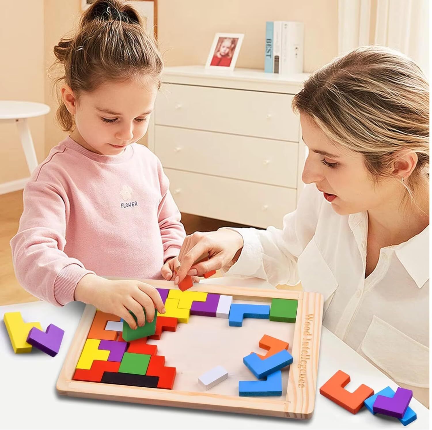 rabbitgoo Wooden Tetris Puzzle Board Game for Kids & Adults-picture-14