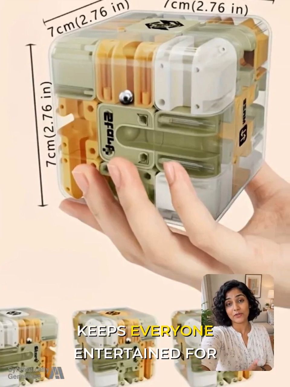 cartiva Clear 3D Maze Cube Puzzle Brain Teaser Rolling Ball Toy (1 Pieces)-picture-7