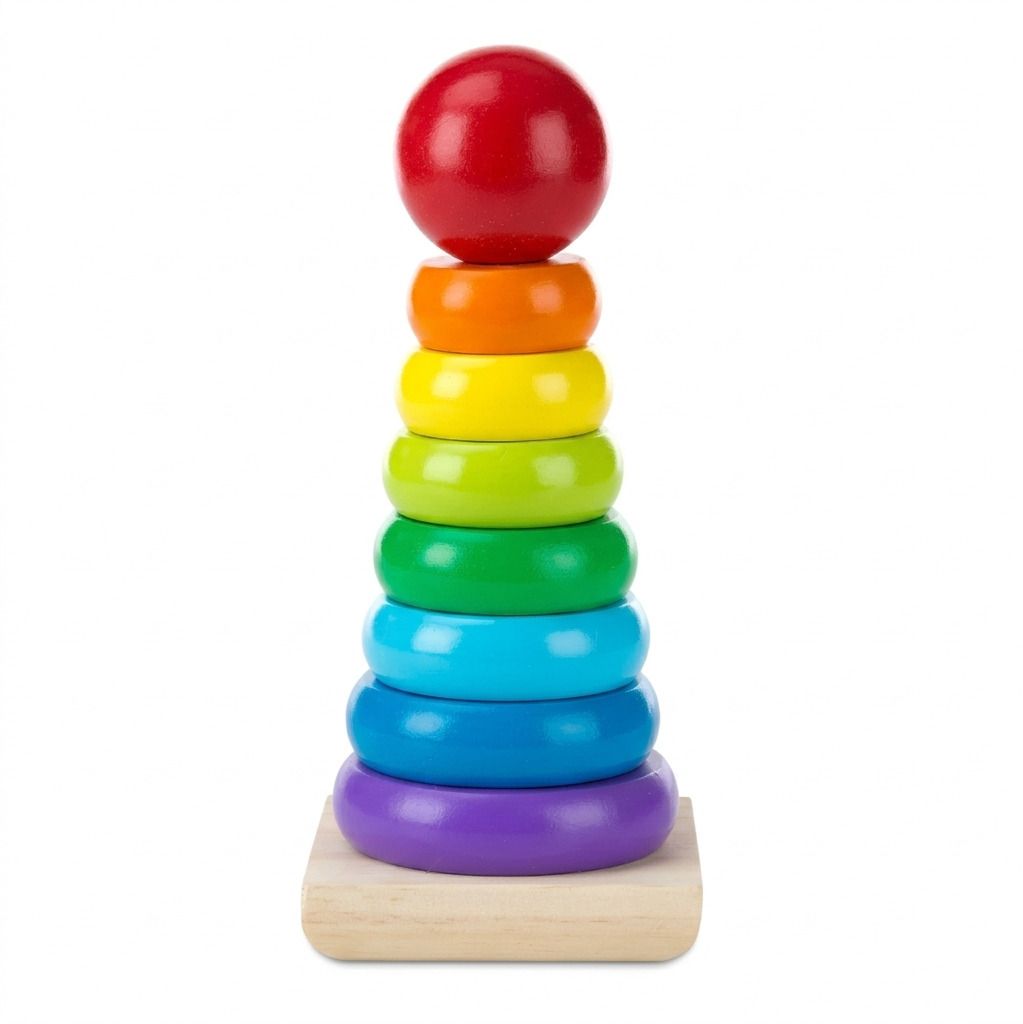 Wooden Rainbow Stacking Toy Sorting & Stacking Fun for Kids Above 12 Months-image-19