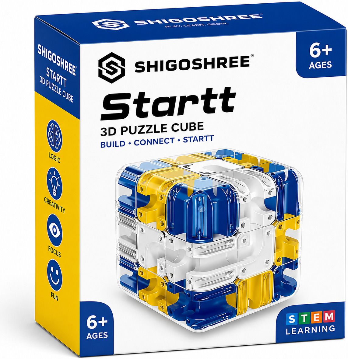 shigoshree 3D Transparent Maze Puzzle Cube with Metal Ball Brain Teaser Toy-picture-41