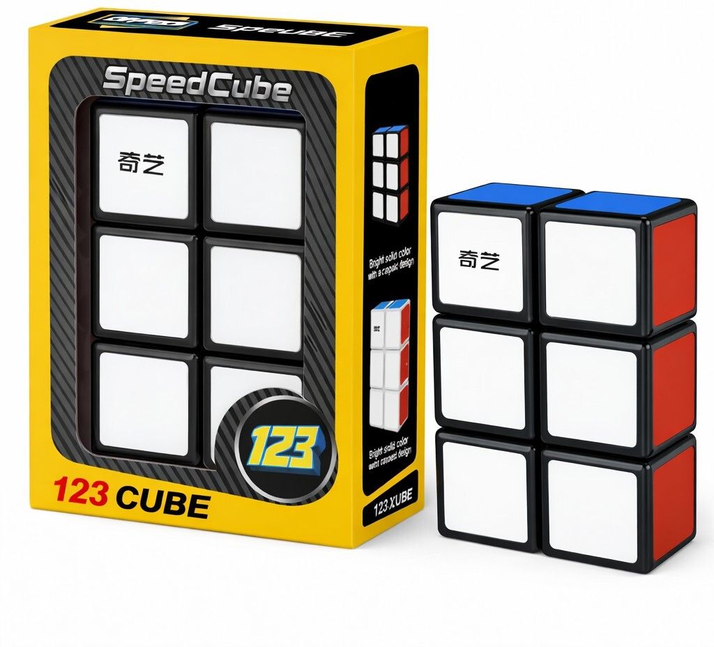 QiYi 1x2x3 Speed Cube Magic Puzzle Black Base with Embes Patches-image-32