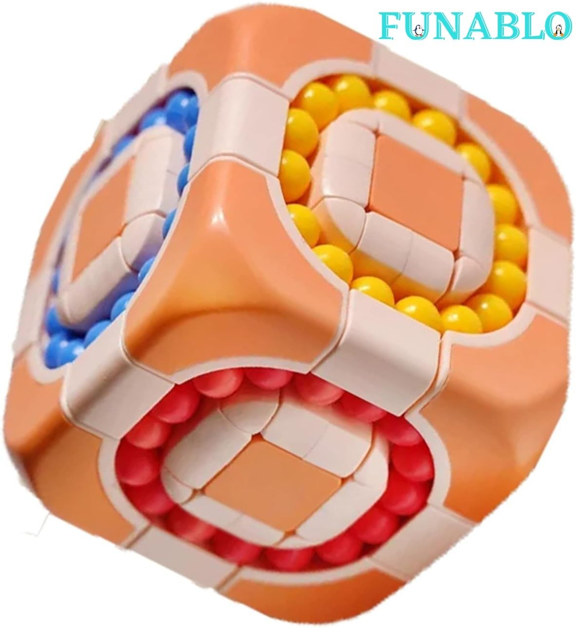 Magic Cube 3x3 Rotating 2 in 1 Magic Bean Cube Children's Educational Puzzle-image-9