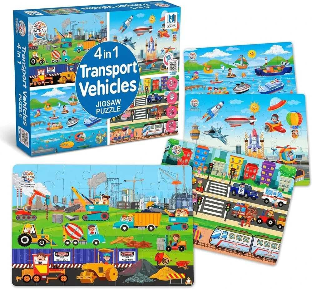 unicraft Transport Vehicles Jigsaw Puzzle for Kids (140 pieces)-picture-5