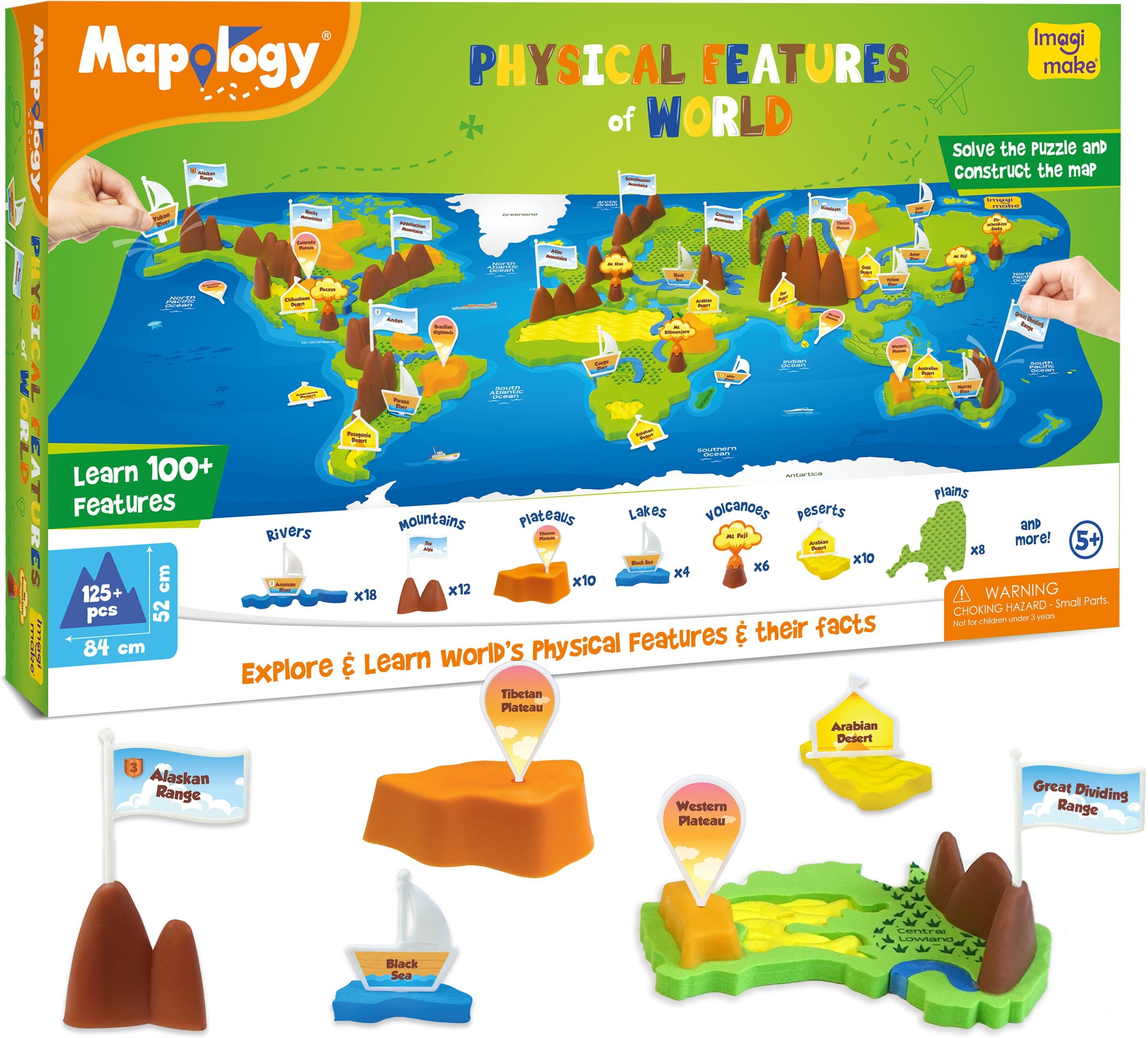 imagimake Mapology - Physical Features of World Educational Toy & Learning Aid -5 years+-picture-19