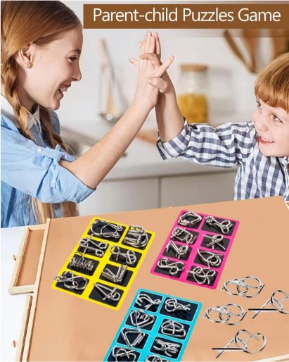 24pc Different Metal Puzzle Brain iQ Teaser Mind Puzzles for Kids & Adult-image-49