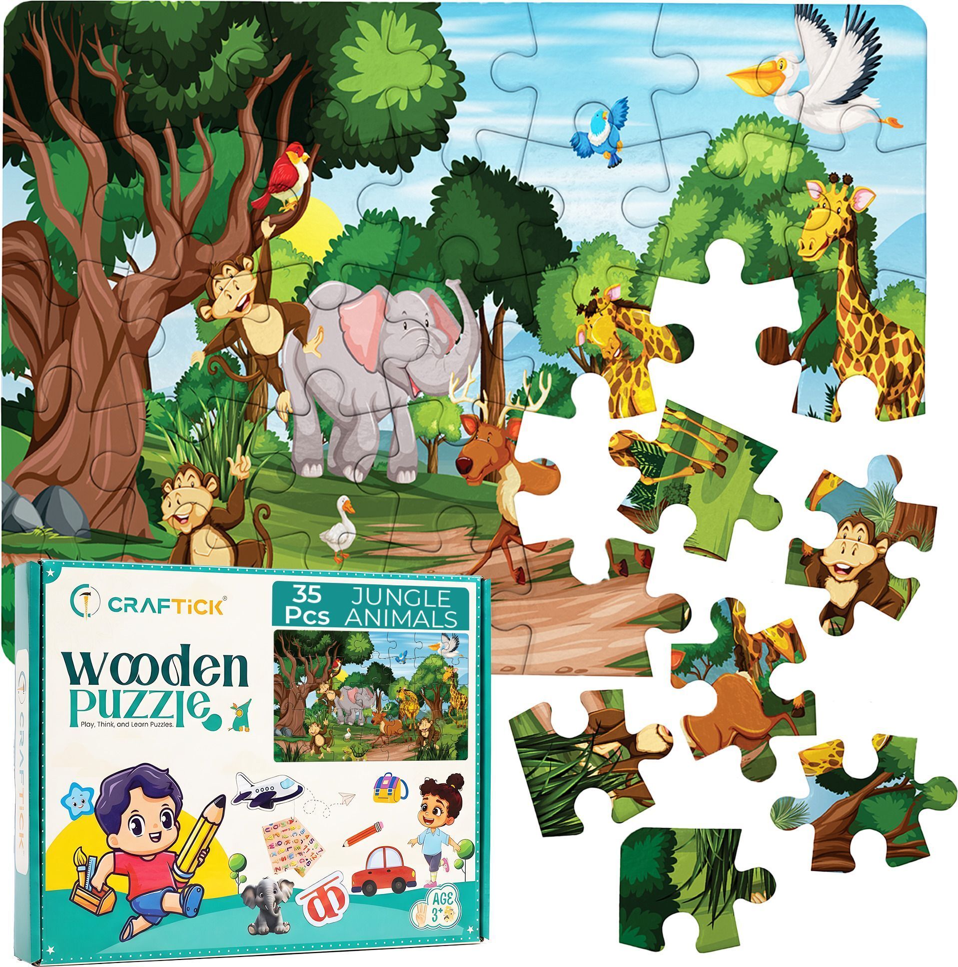 Jigsaw Puzzle for Kids Set of 1 Multicolor Aquarium.-image-5