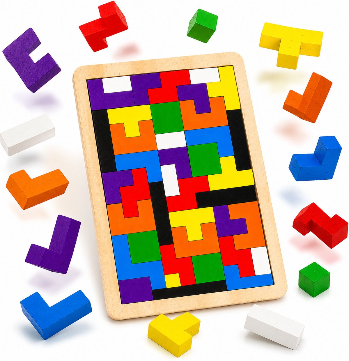 Wooden Shape Matching Puzzle Board for Kids Educational Toy Fun Learning Game-image-40
