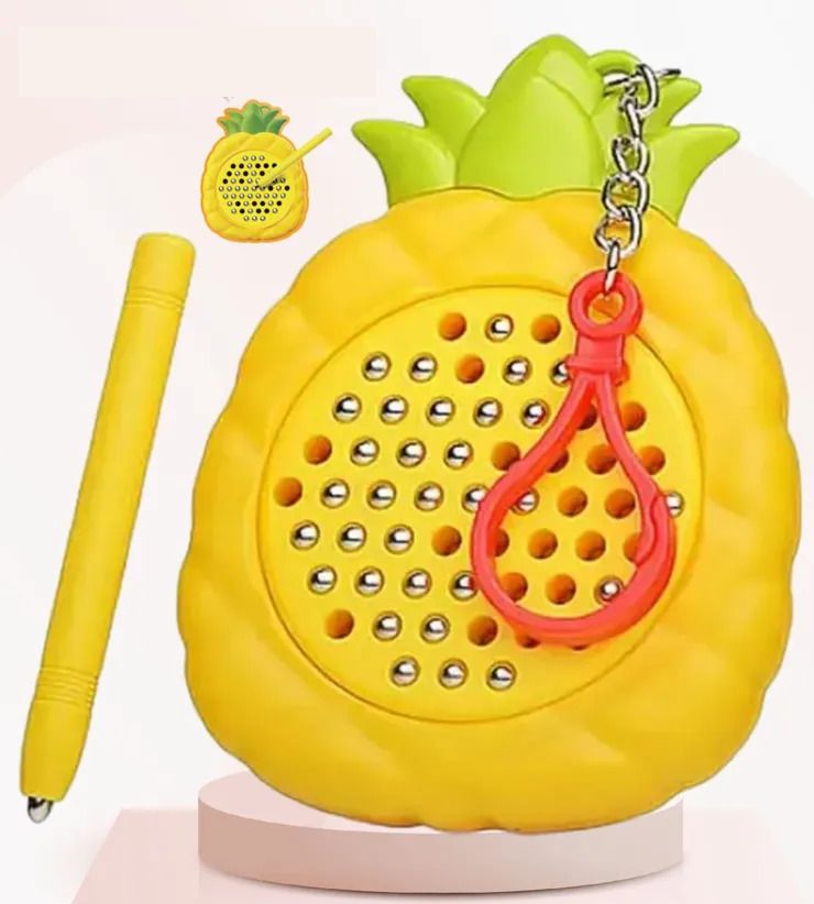 Magnetic Pineapple Drawing Pad Fun & Reusable Creative Writing Board for Kids-image-2