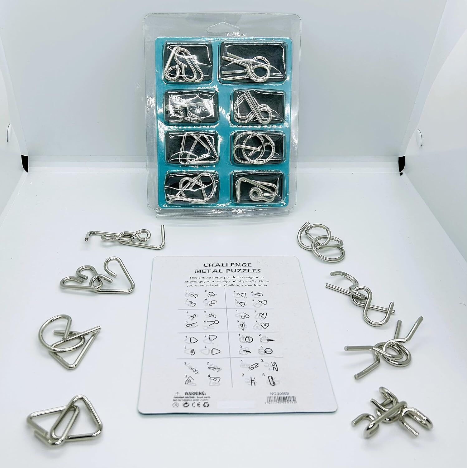 Mind Exercise Educational Metal Puzzle Set Problem Solving and Fidget Toys-image-38