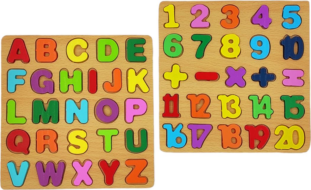 poksi 3D wooden Capital alphabet(ABC) and Numeric puzzles for children-picture-36