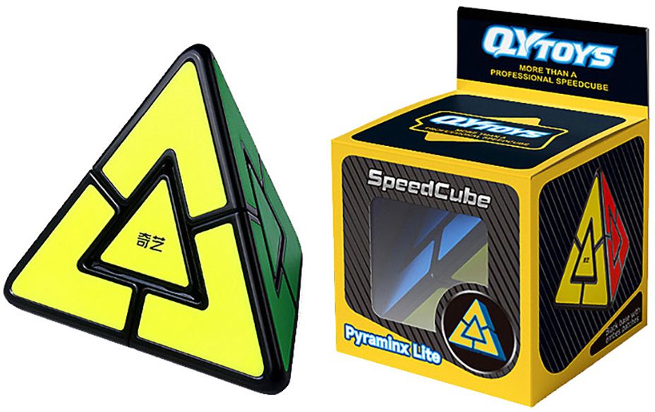 QiYi Pyraminx Lite Speed Cube Stickerless Black-Base Magic Puzzle-image-44