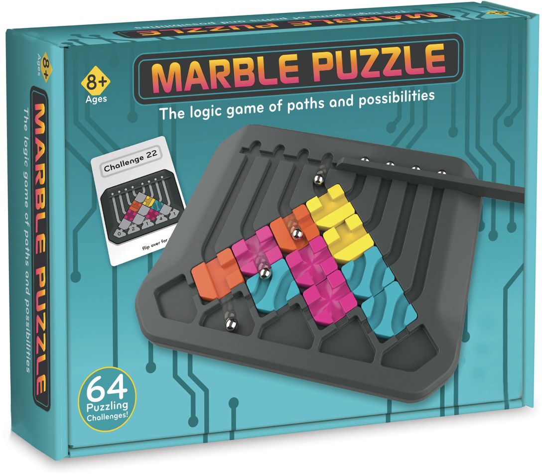Marble Puzzle Logic Game of Paths, Possibilities Brain Educational Game for Kids-image-8