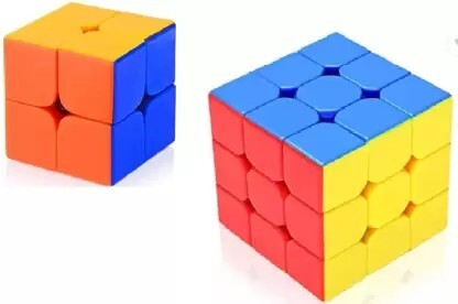 basha mall 2x2 3x3 Stickerless Super Smooth Cube image 1