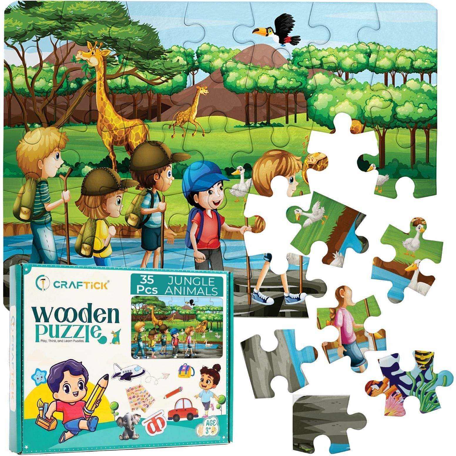 craftick Jungle Animal Tangled Brain Teaser Puzzle for Kids-picture-27