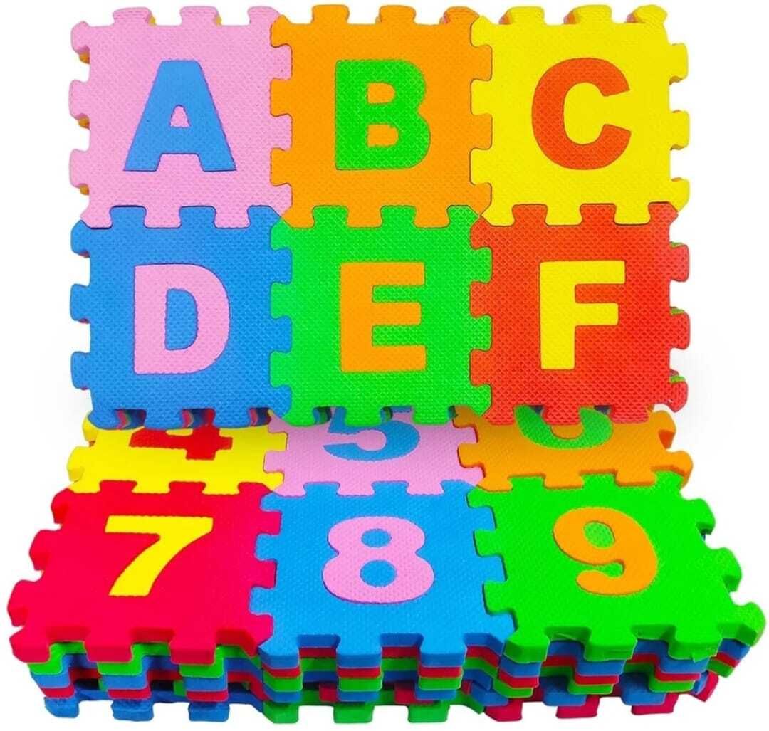 Colorful EVA Foam Alphabet & Number Puzzle Mat for Kids Learning and Play-image-1