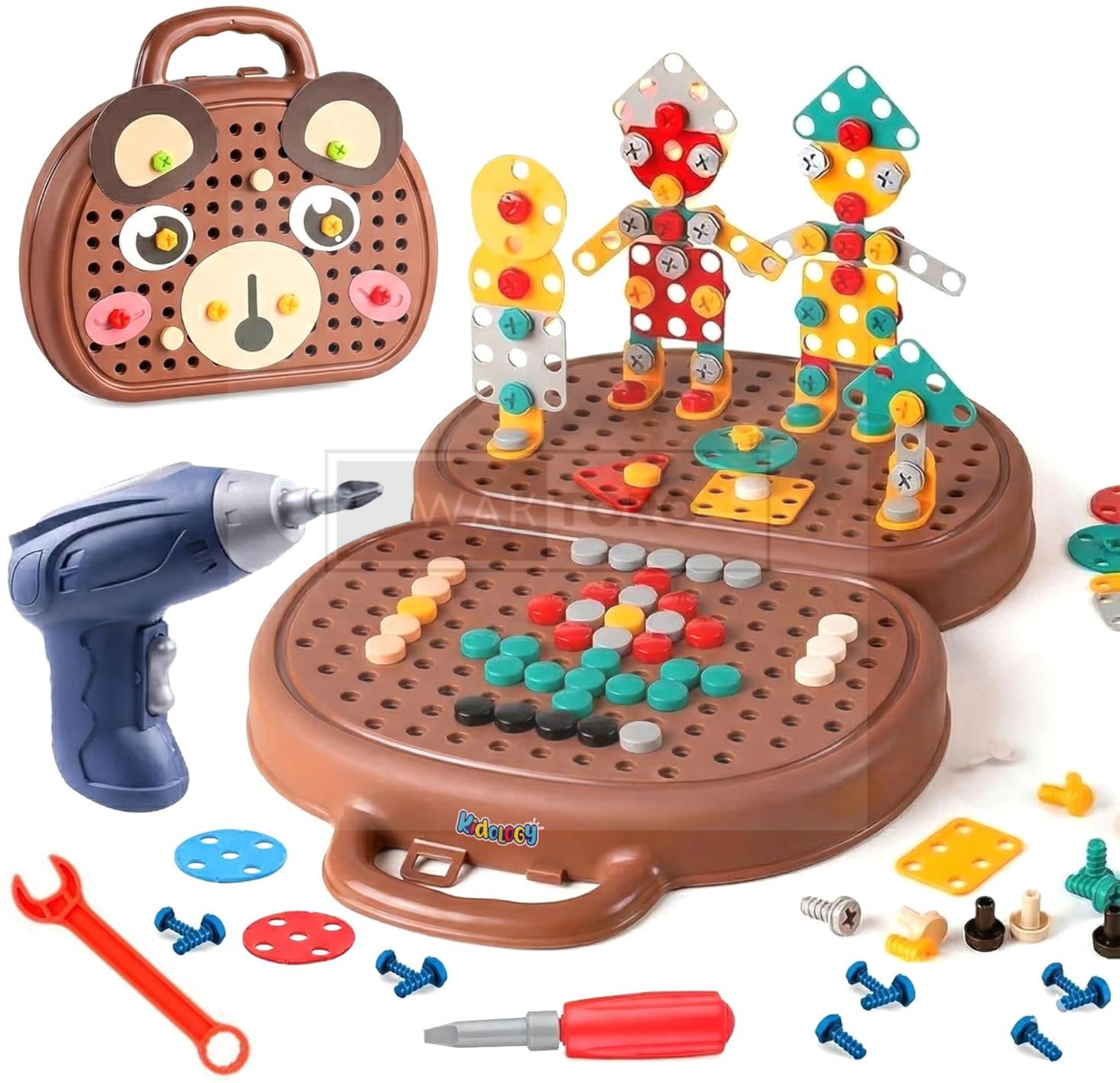 Electric Drill Screw Tool Set Creative Mosaic Puzzle Toy-image-42