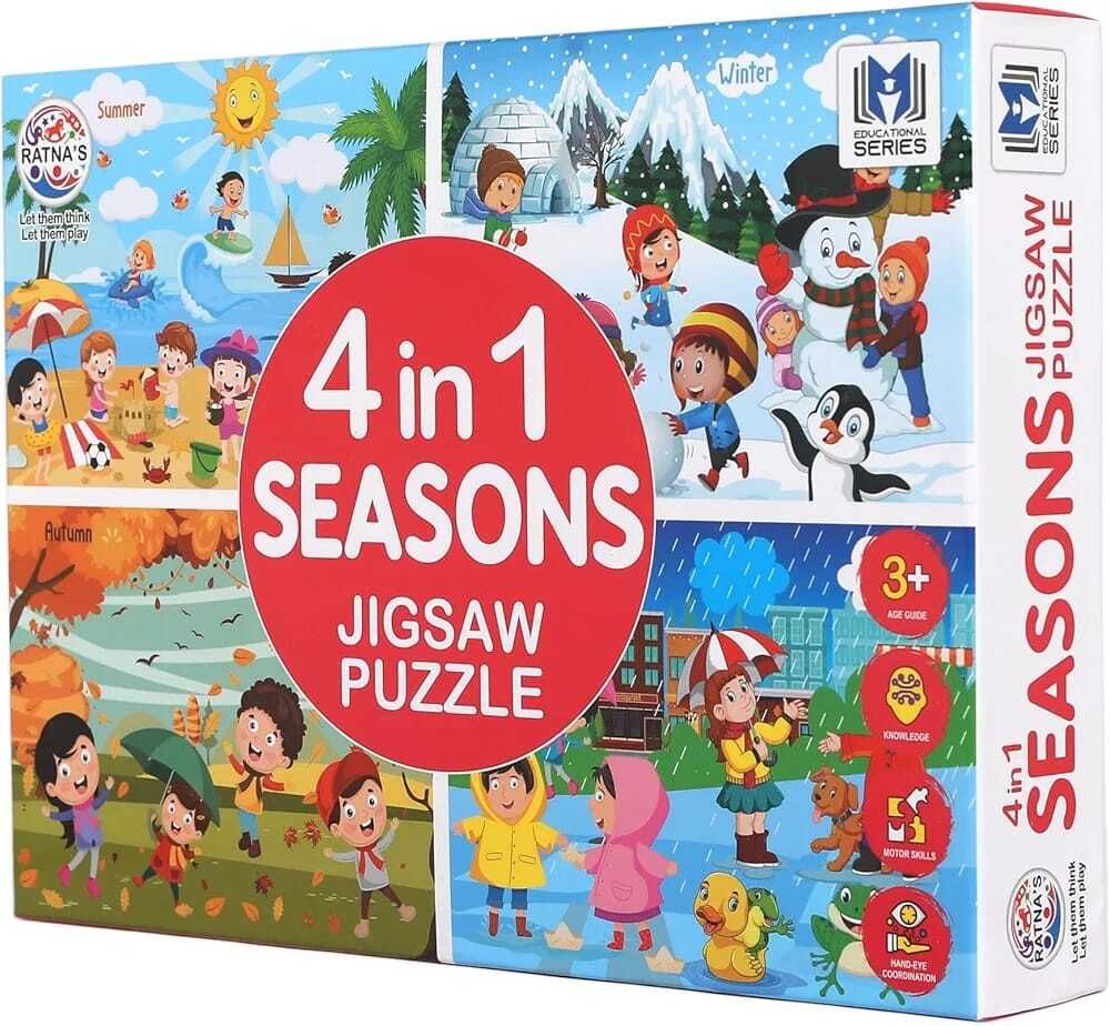 unicraft Premium Quality Seasons jigsaw puzzle for kids. 4 jigsaw puzzles 35 pieces each-picture-3
