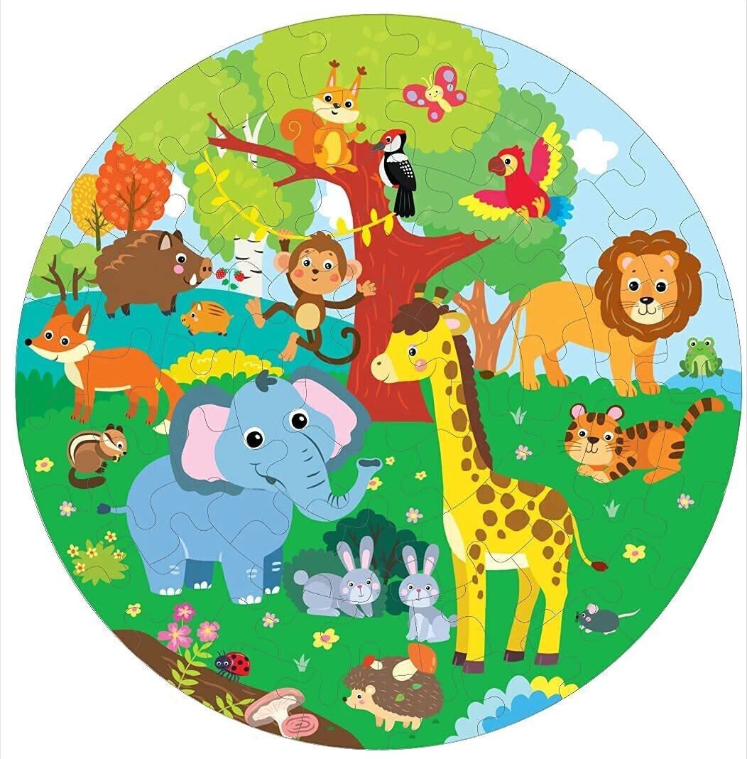 Fiddly's Creative Wooden Jigsaw Puzzle for Children (Animal World)-image-4