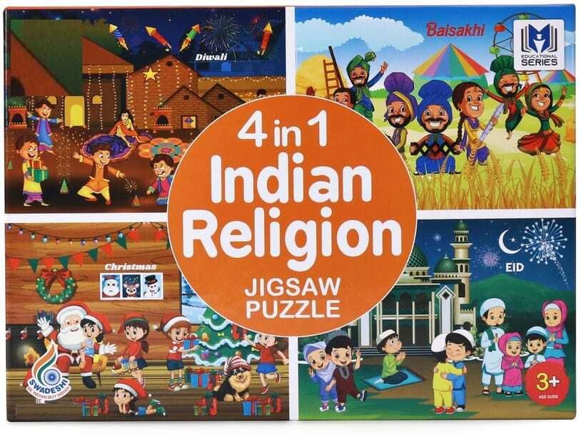 unicraft Indian Religion 4in1 Jigsaw puzzle for Kids (140 Pieces)-picture-6