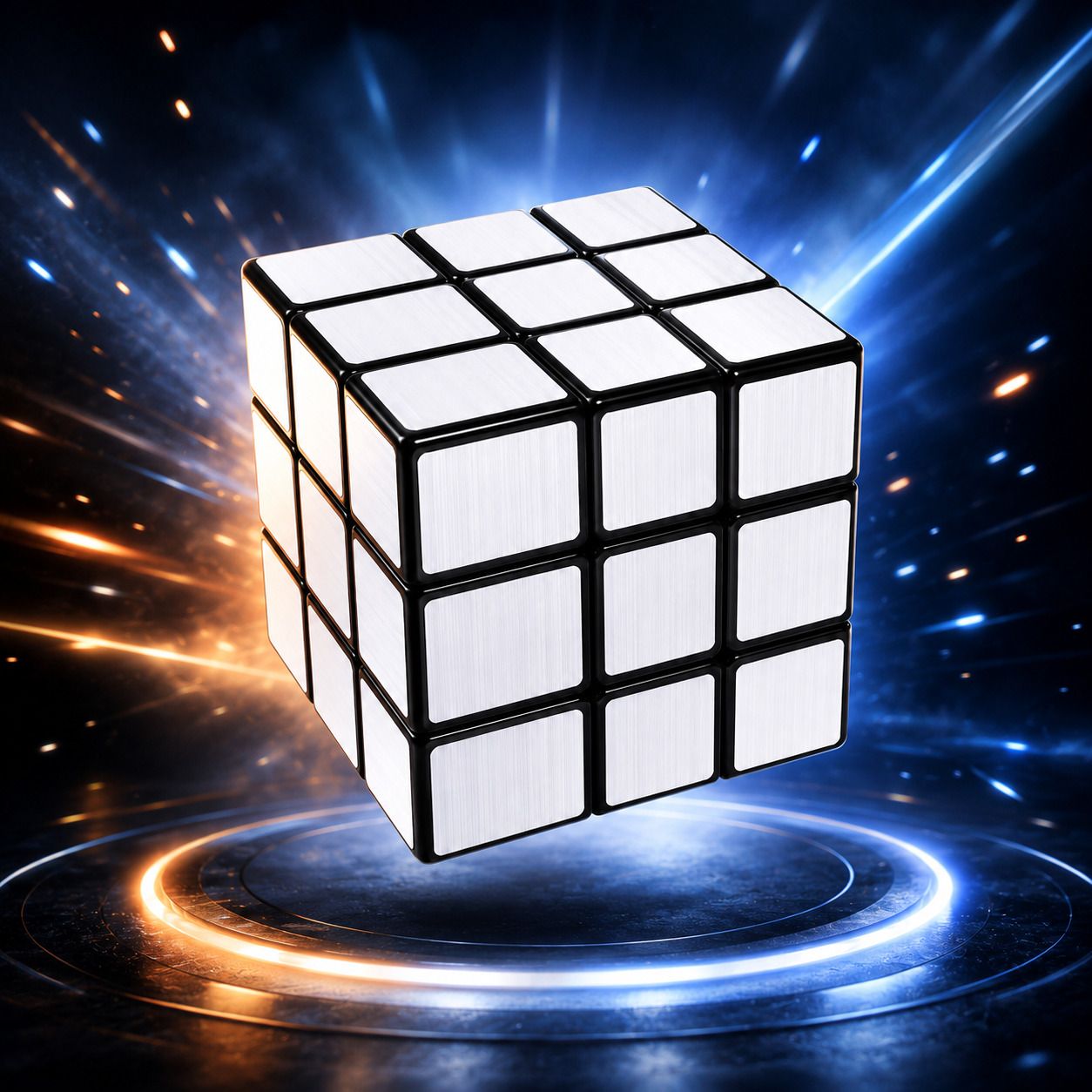 3x3 Mirror Cube Puzzle Silver Shape Shifting Brain Teaser for Adults and Kids-image-28
