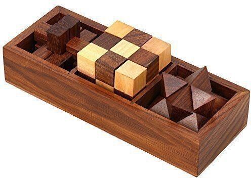 3-in-1 Soma Cube/Interlocking Block/Snake Cube/Brain Teaser Game-image-49
