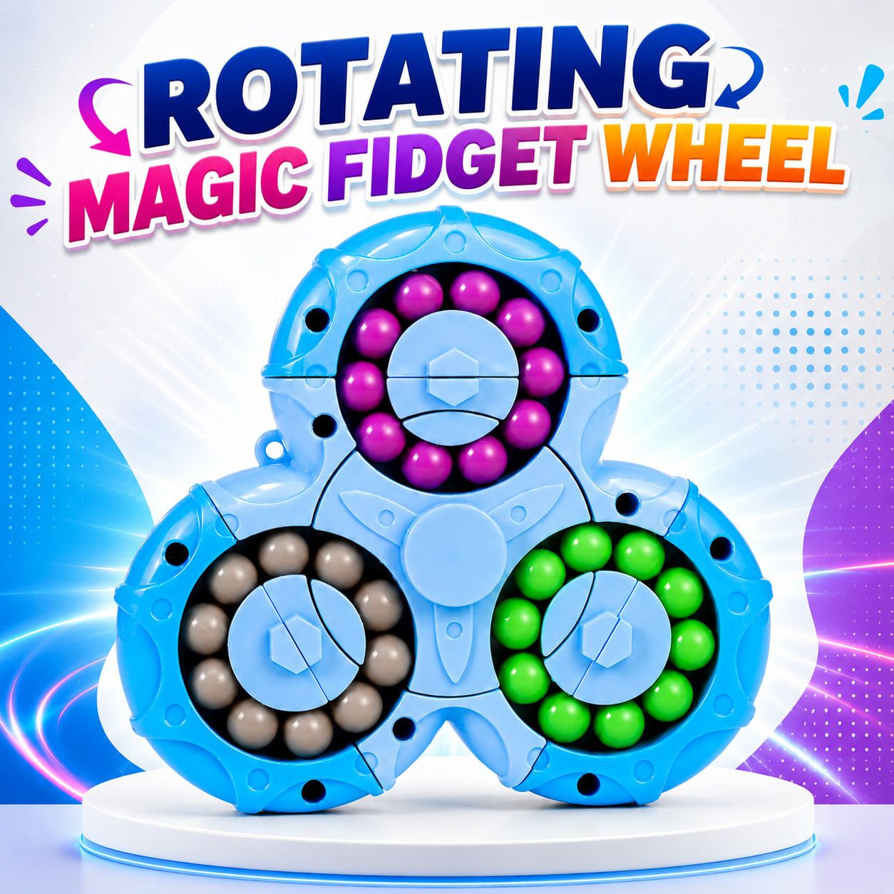 homentra Magic Bean Rotating Puzzle Spinner Stress Relief Fidget Toy-picture-23