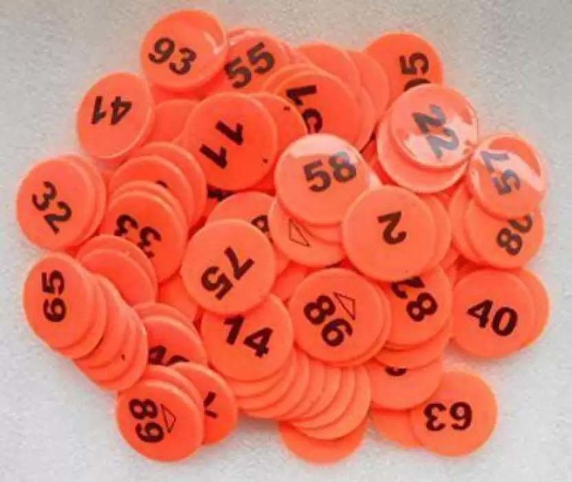 offer99 Plastic Orange Numerical Token/Coins Pack of 1 to 100-picture-20