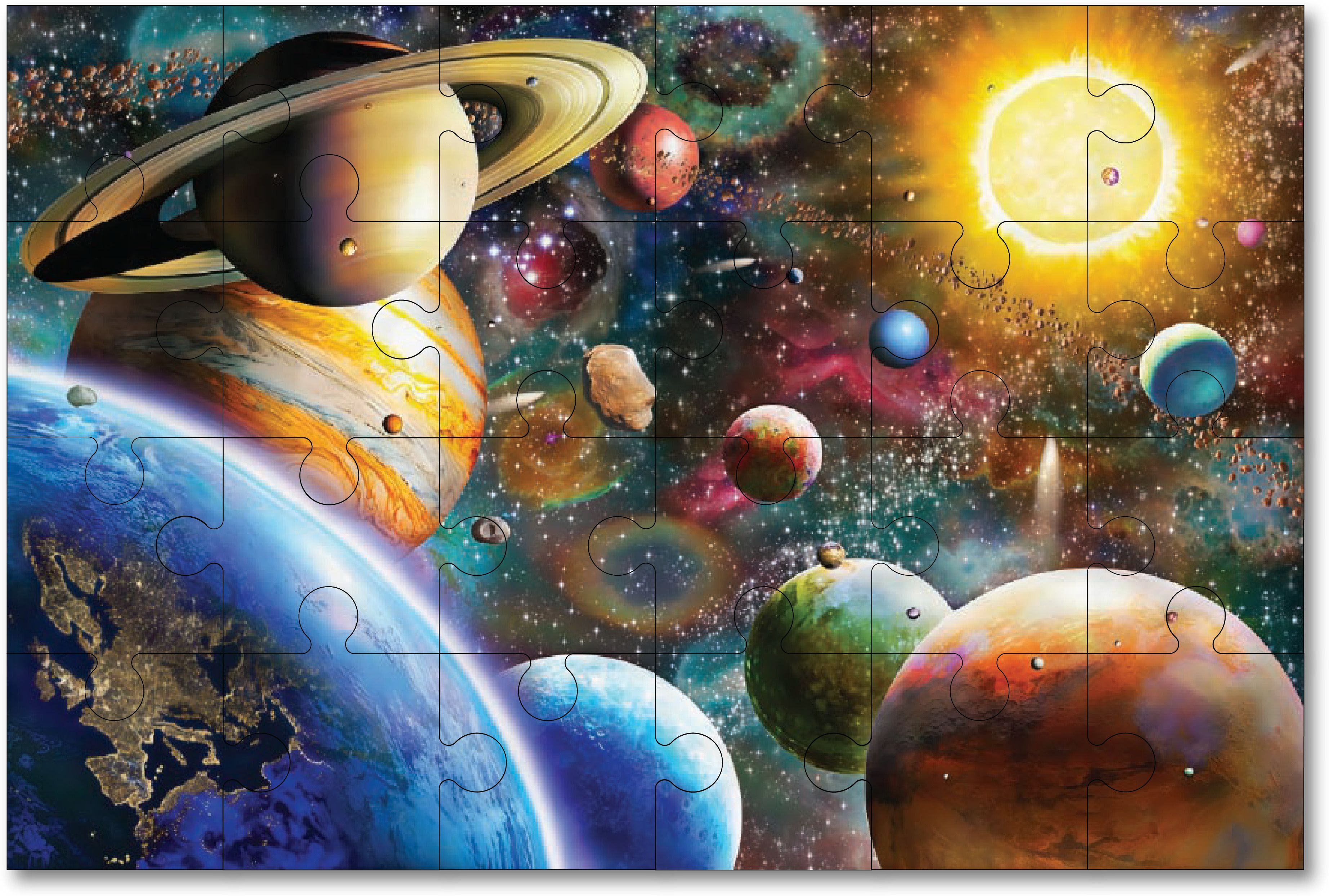 khilonewale Cosmic Universe Jigsaw Puzzle – Wooden Educational Puzzle for Kids 3+-picture-7