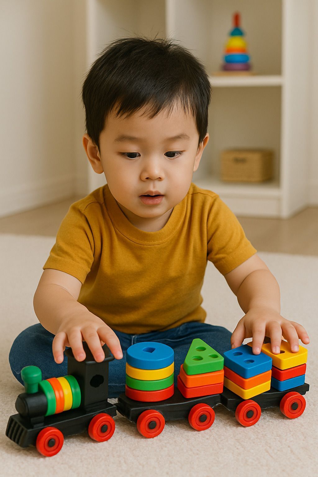 Geometric Train set.Education with play toys combo use product-image-21