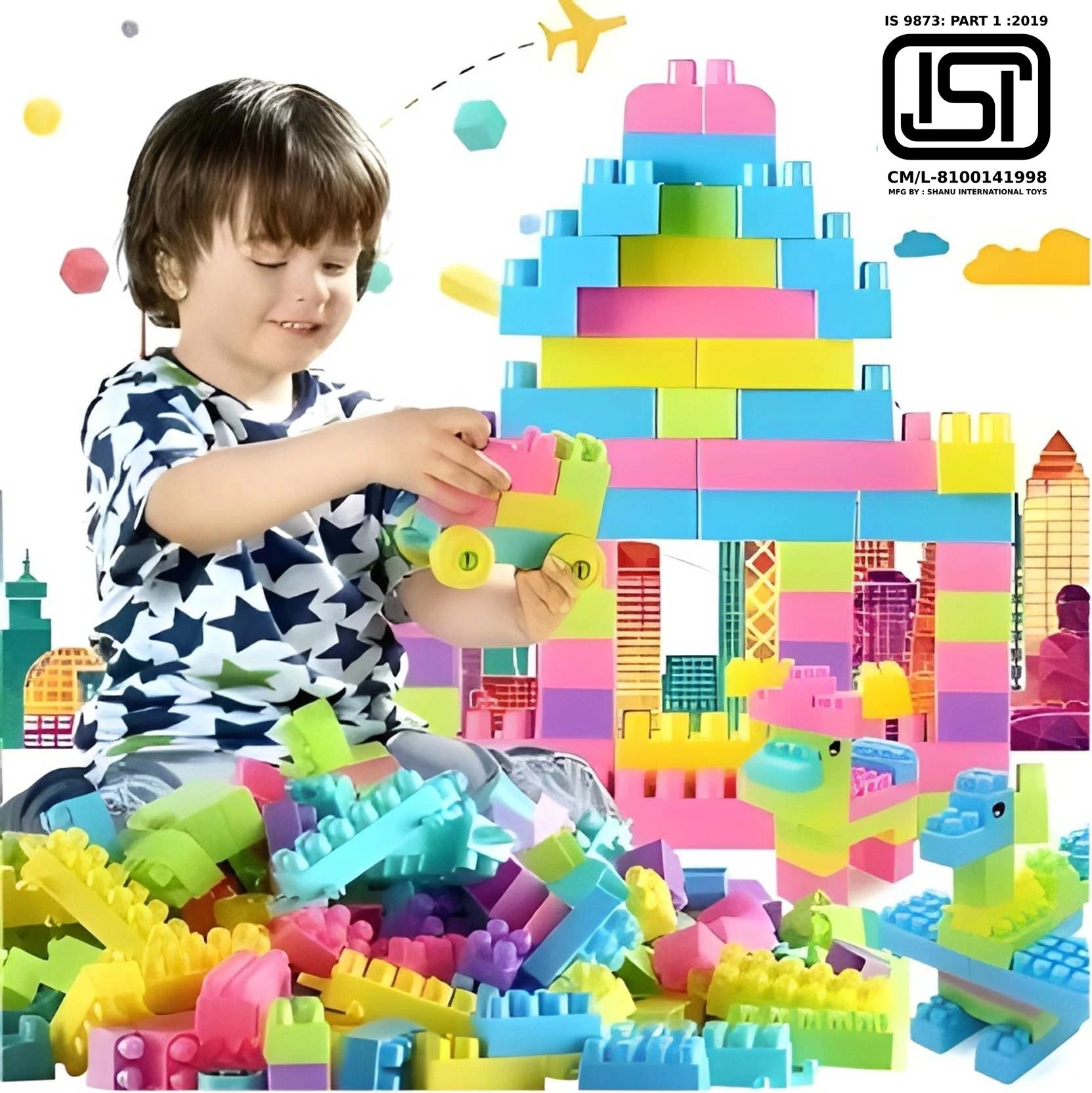 Best Baby Gift Learning educational Assembling creative blocks construction-image-23