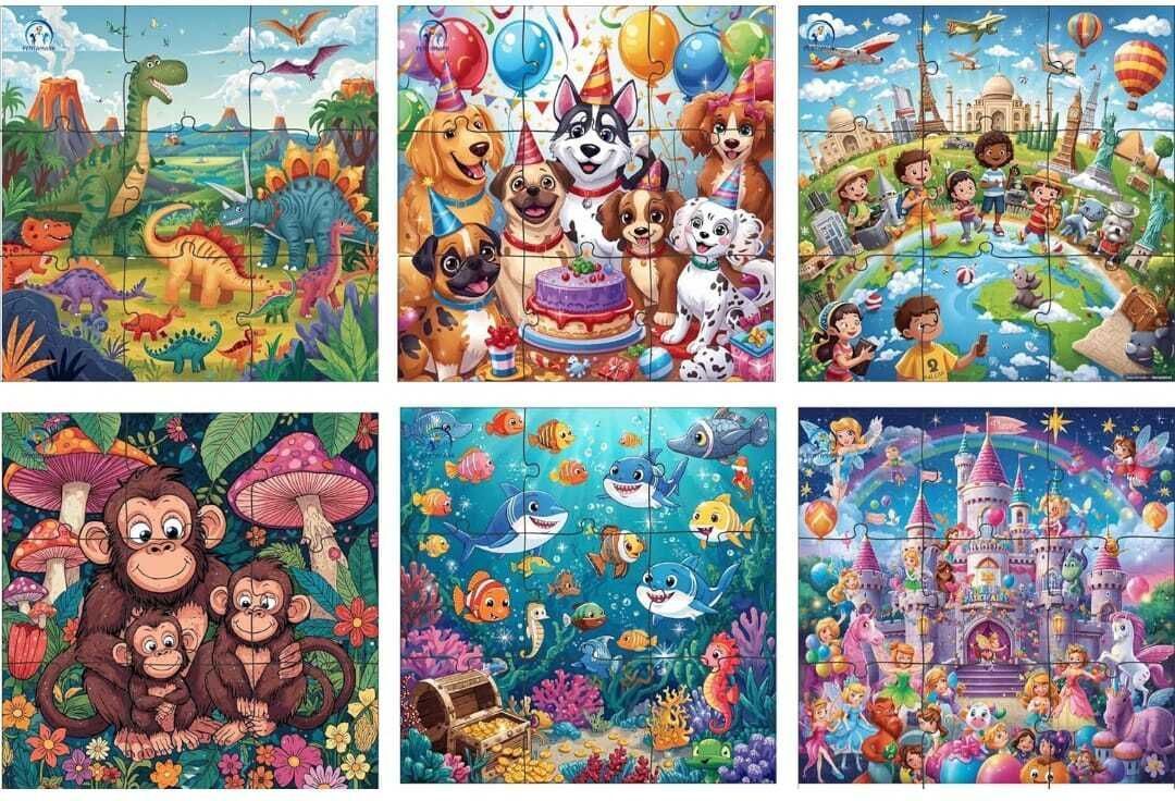 pentamark Mixed Animals Jigsaw Puzzle Toy for Kids & Children 6-in1 Puzzle Set-picture-20